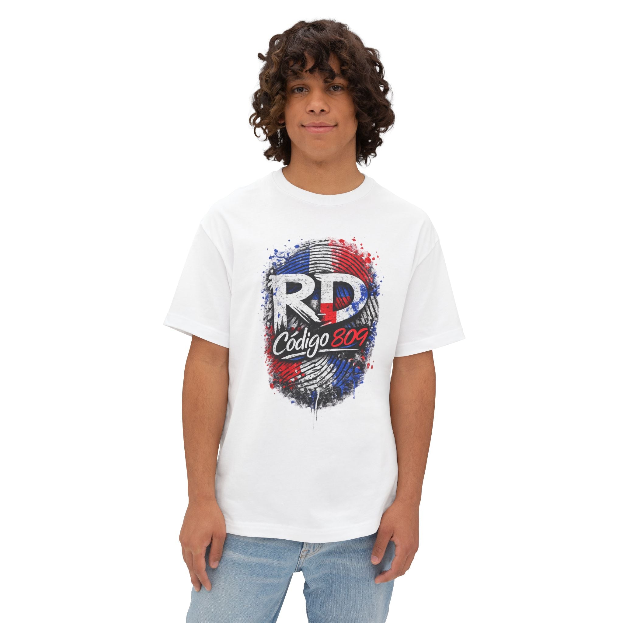 RD Código 809 T-Shirt – Dominican Republic Fingerprint Design